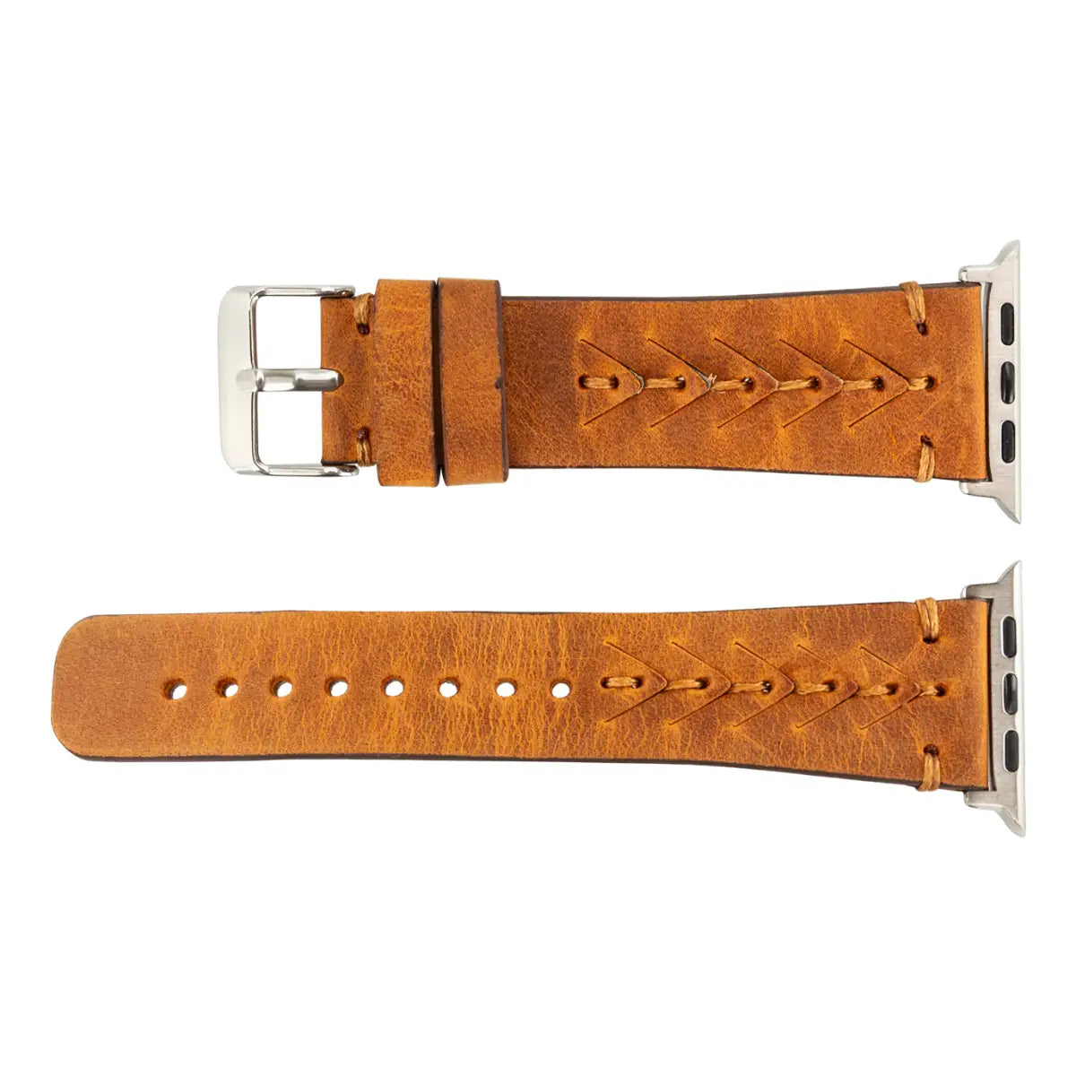 Camel Brown Leather Sport Apple Watch Band