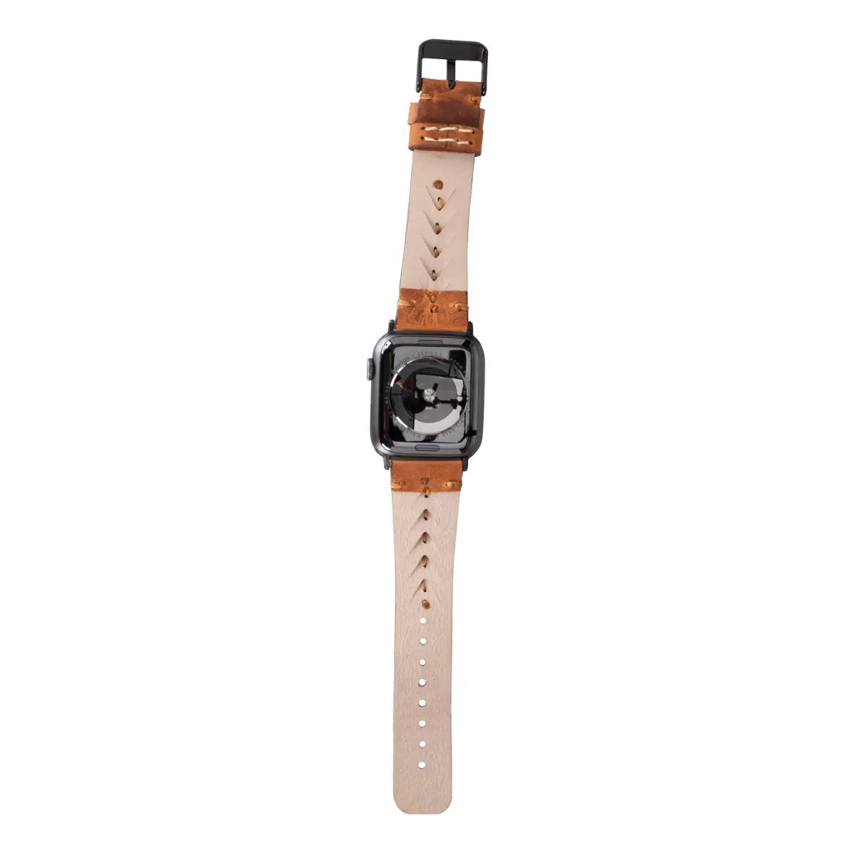 Camel Brown Leather Sport Apple Watch Band