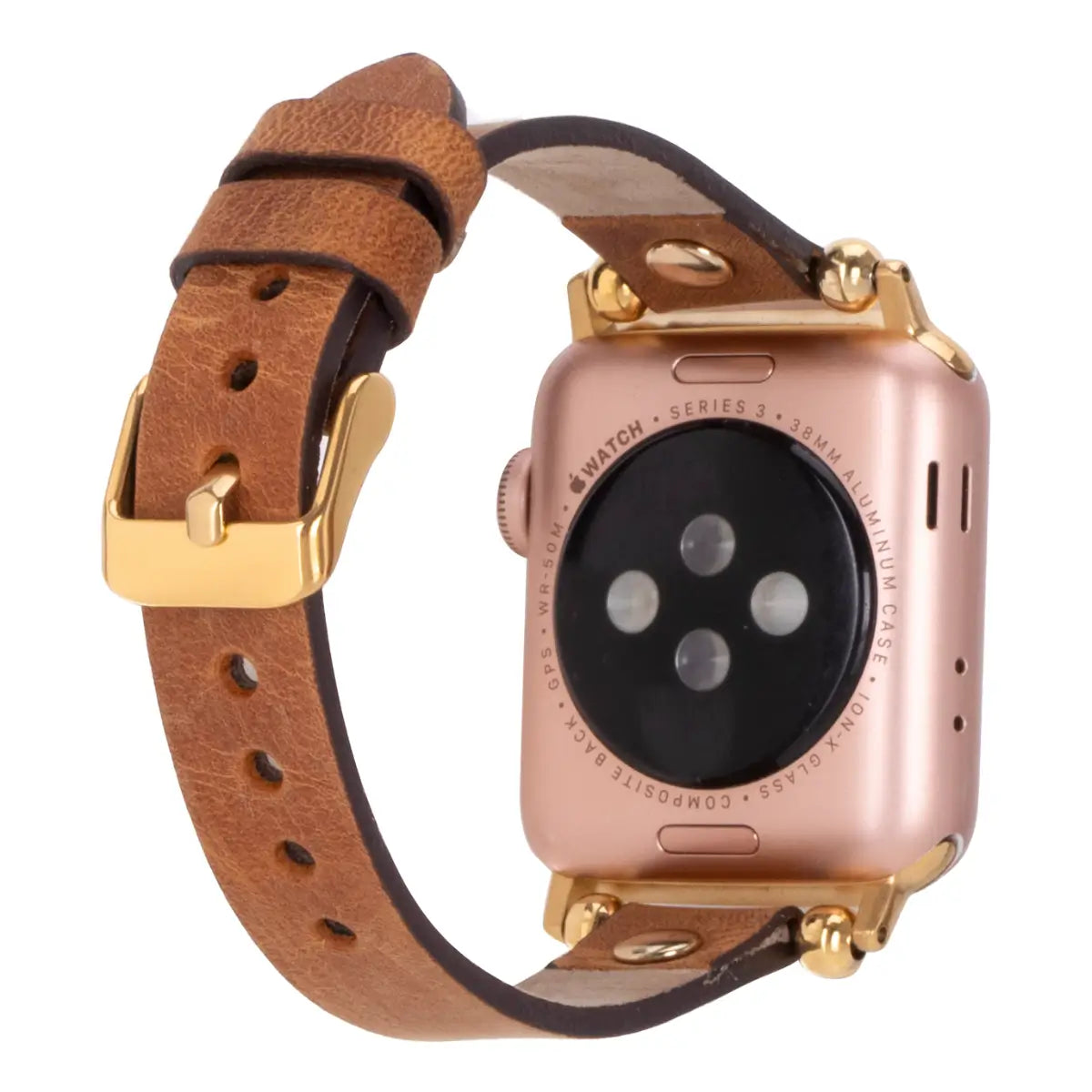 Camel Leather Ultra Slim Apple Watch Band