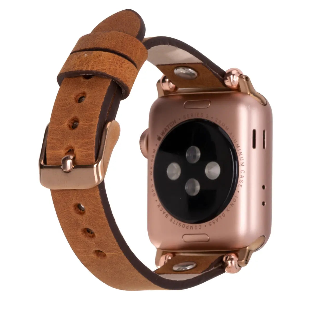 Camel Leather Ultra Slim Apple Watch Band