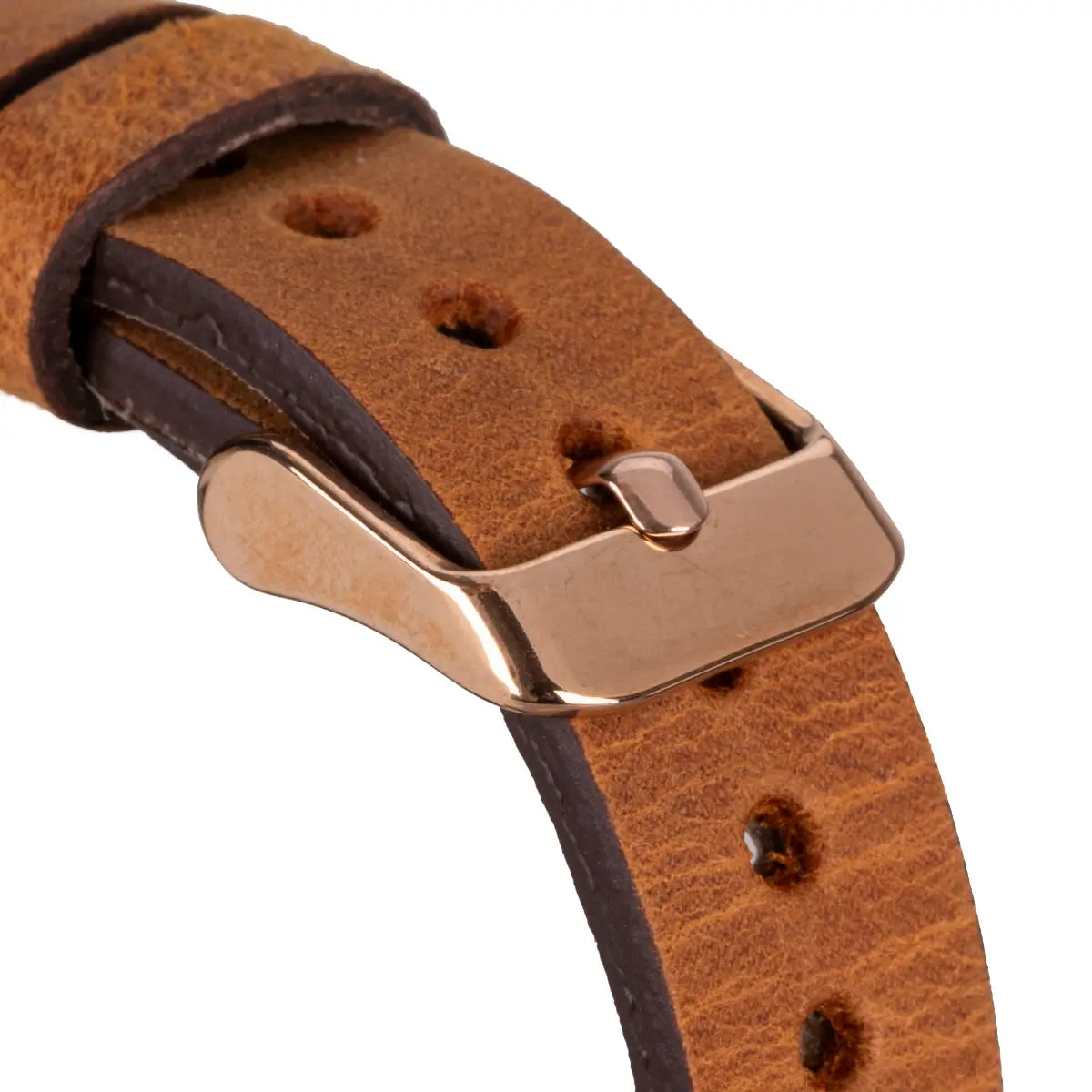 Camel Leather Ultra Slim Apple Watch Band