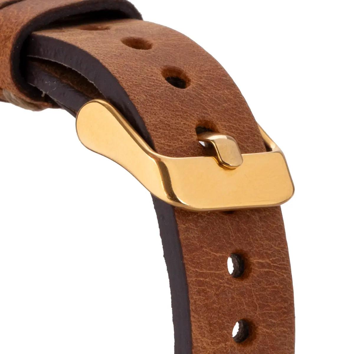 Camel Leather Ultra Slim Apple Watch Band