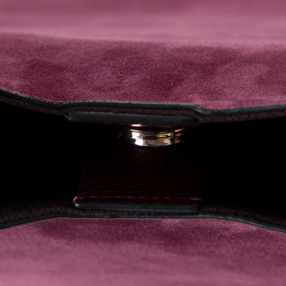 Carina Suede Leather Women's Bag Burgundy