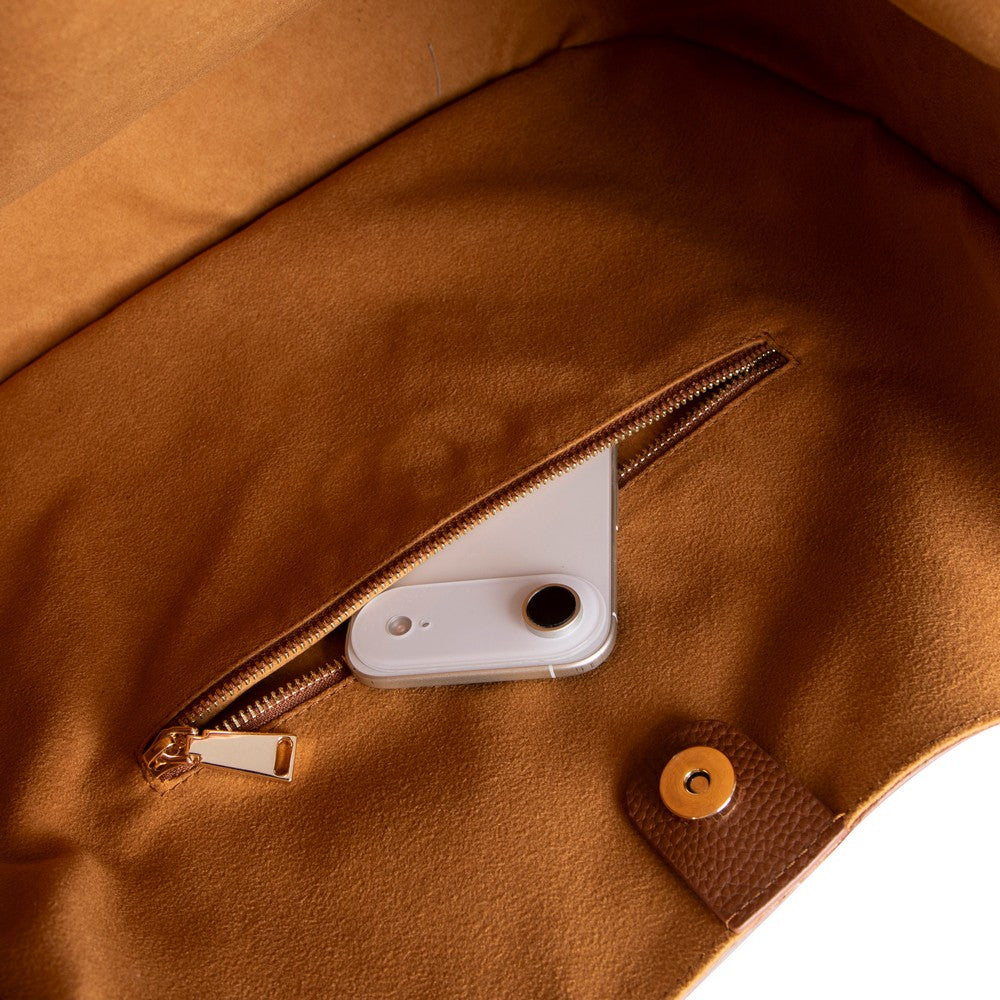 Carina Suede Leather Women's Bag Tan