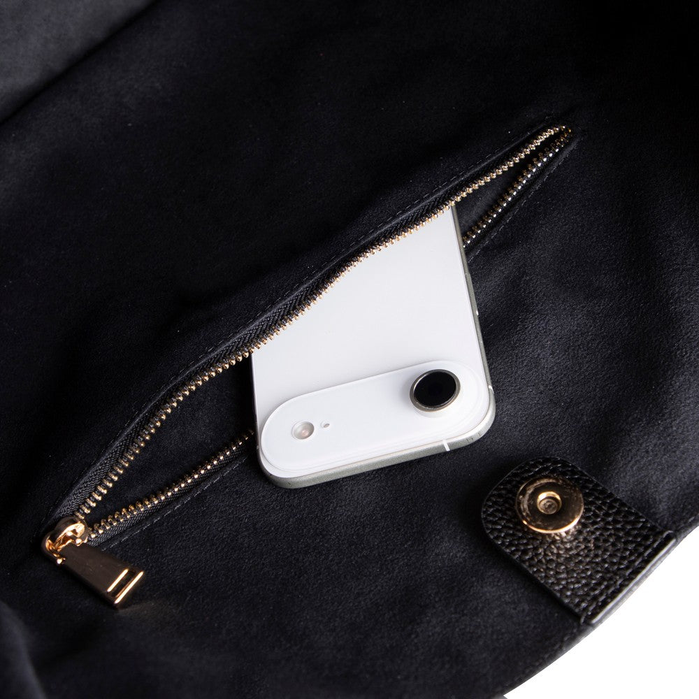 Carina Suede Leather Women's Bag Black