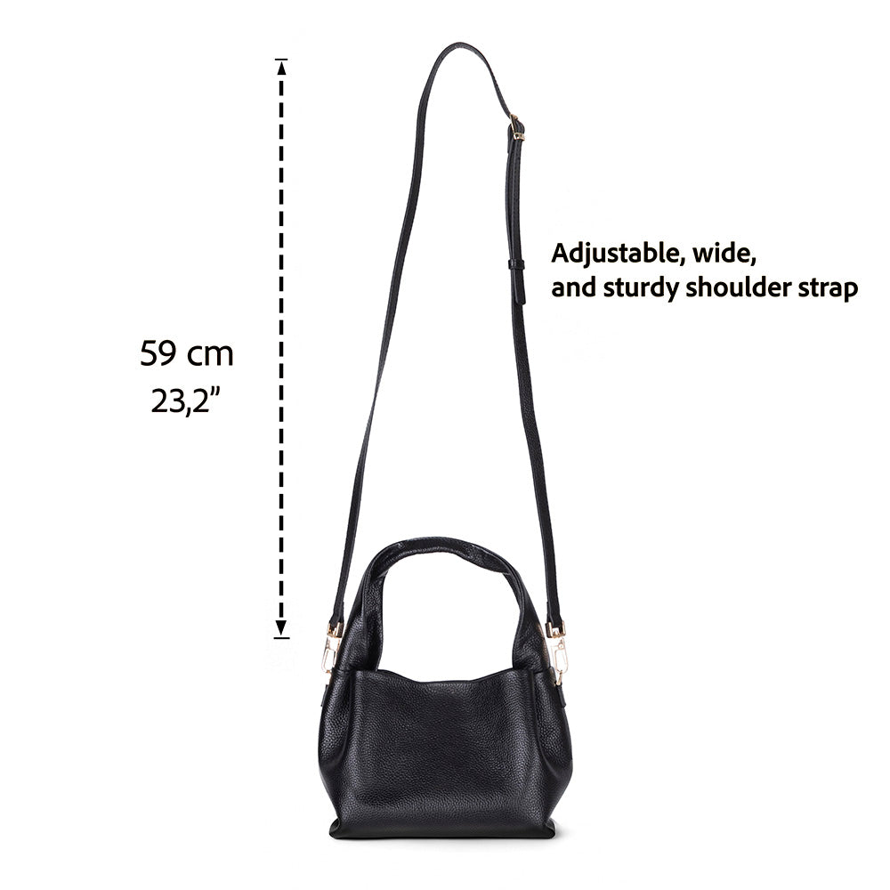 Cortina Women's Leather Bag - Black
