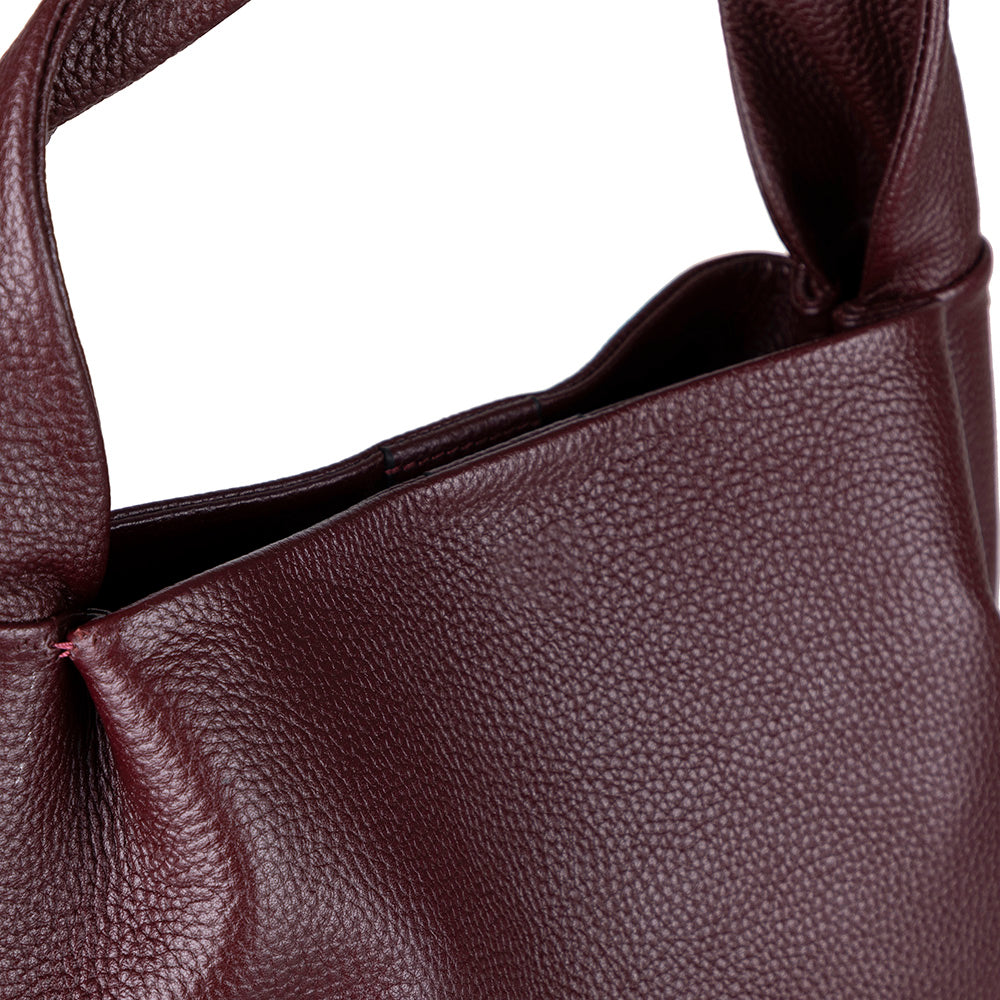 Cortina Women's Leather Bag - Burgundy
