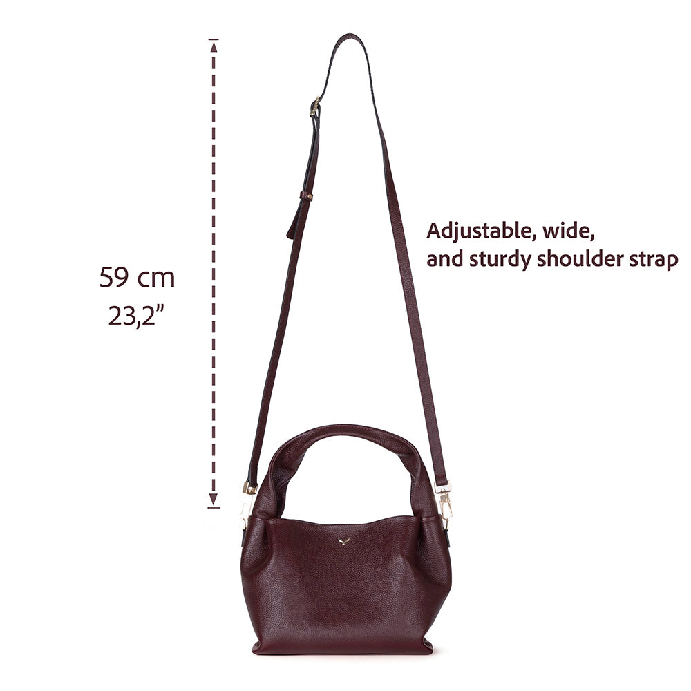 Cortina Women's Leather Bag - Burgundy