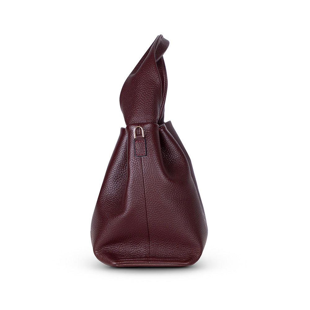 Cortina Women's Leather Bag - Burgundy