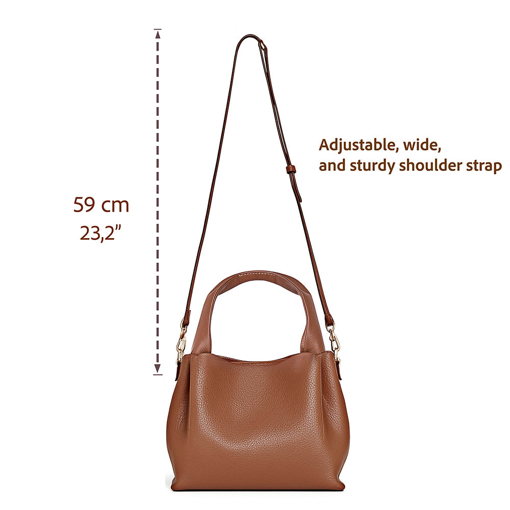 Cortina Women's Leather Bag - Tan