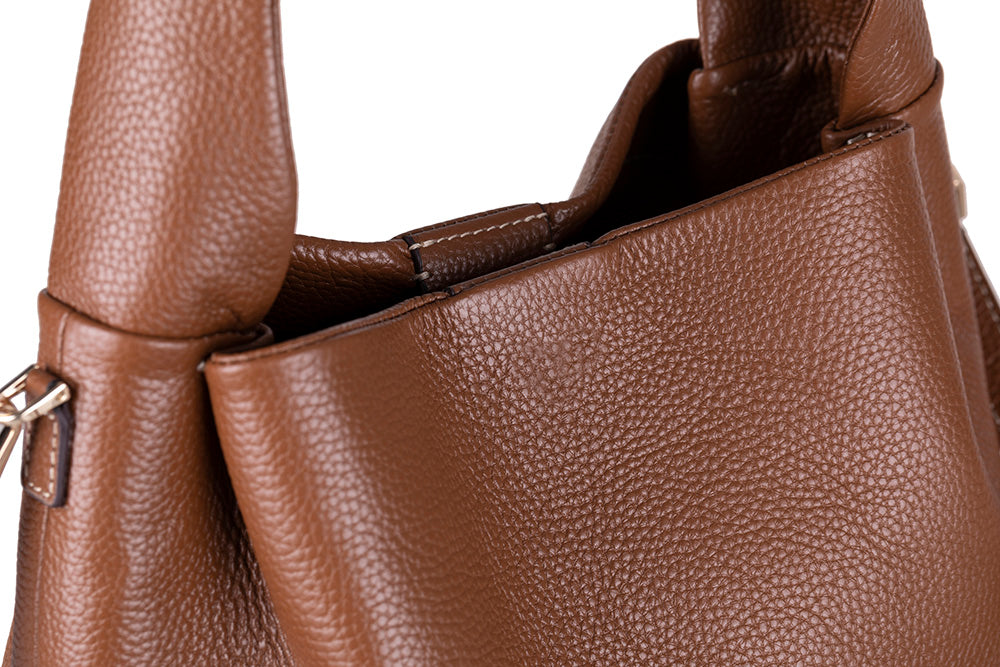 Cortina Women's Leather Bag - Tan
