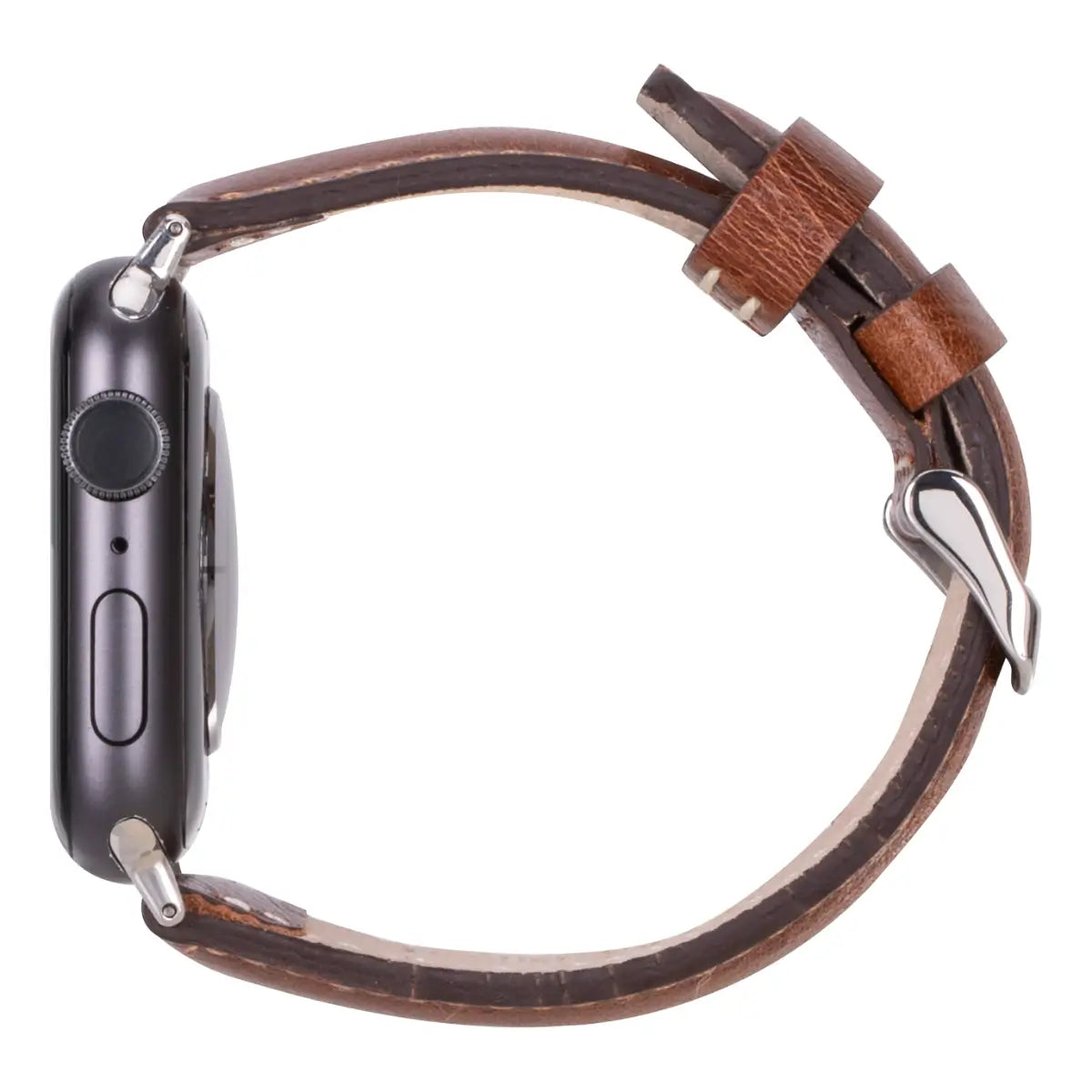 Dark Brown Leather Classic Apple Watch Band