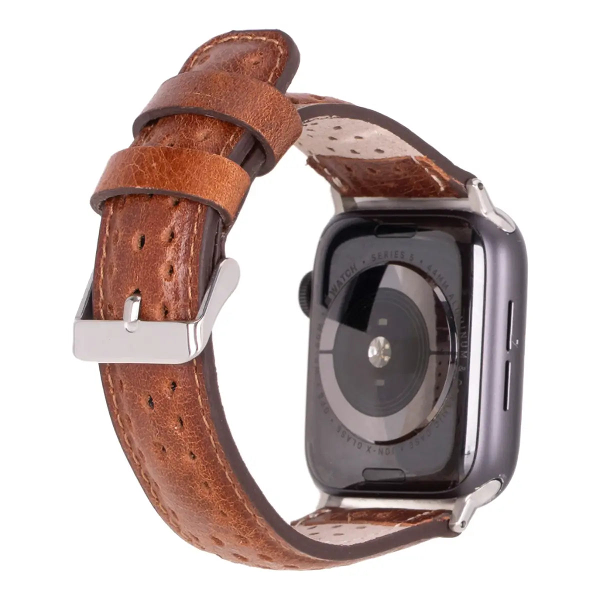 Dark Brown Leather Rally Apple Watch Band
