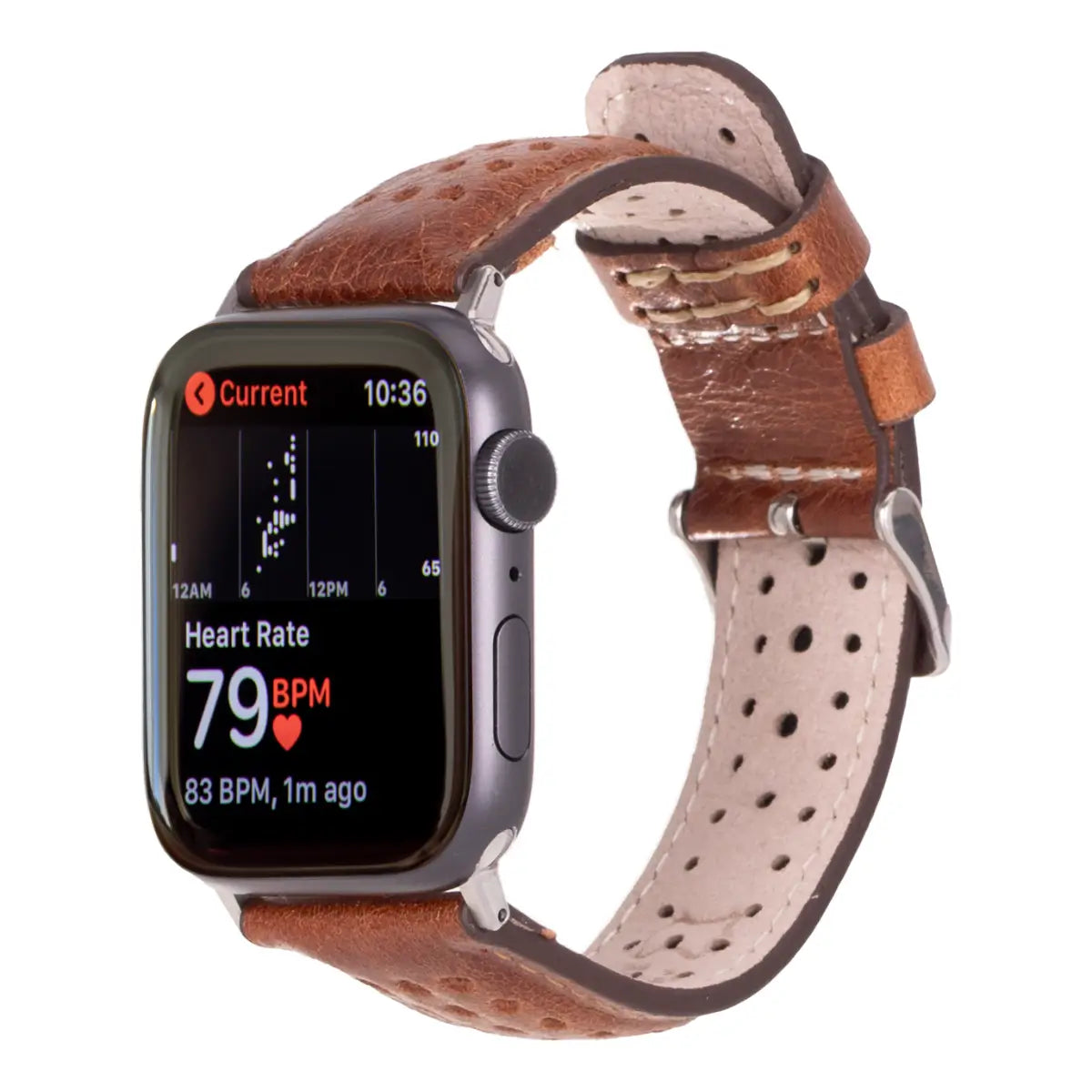 Dark Brown Leather Rally Apple Watch Band