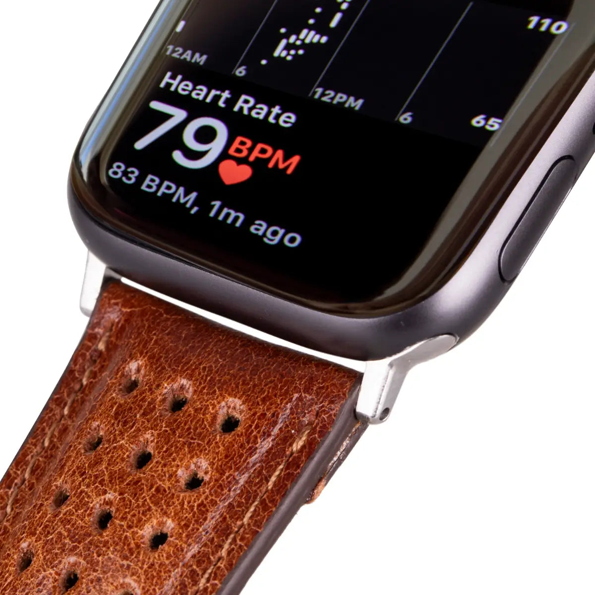 Dark Brown Leather Rally Apple Watch Band