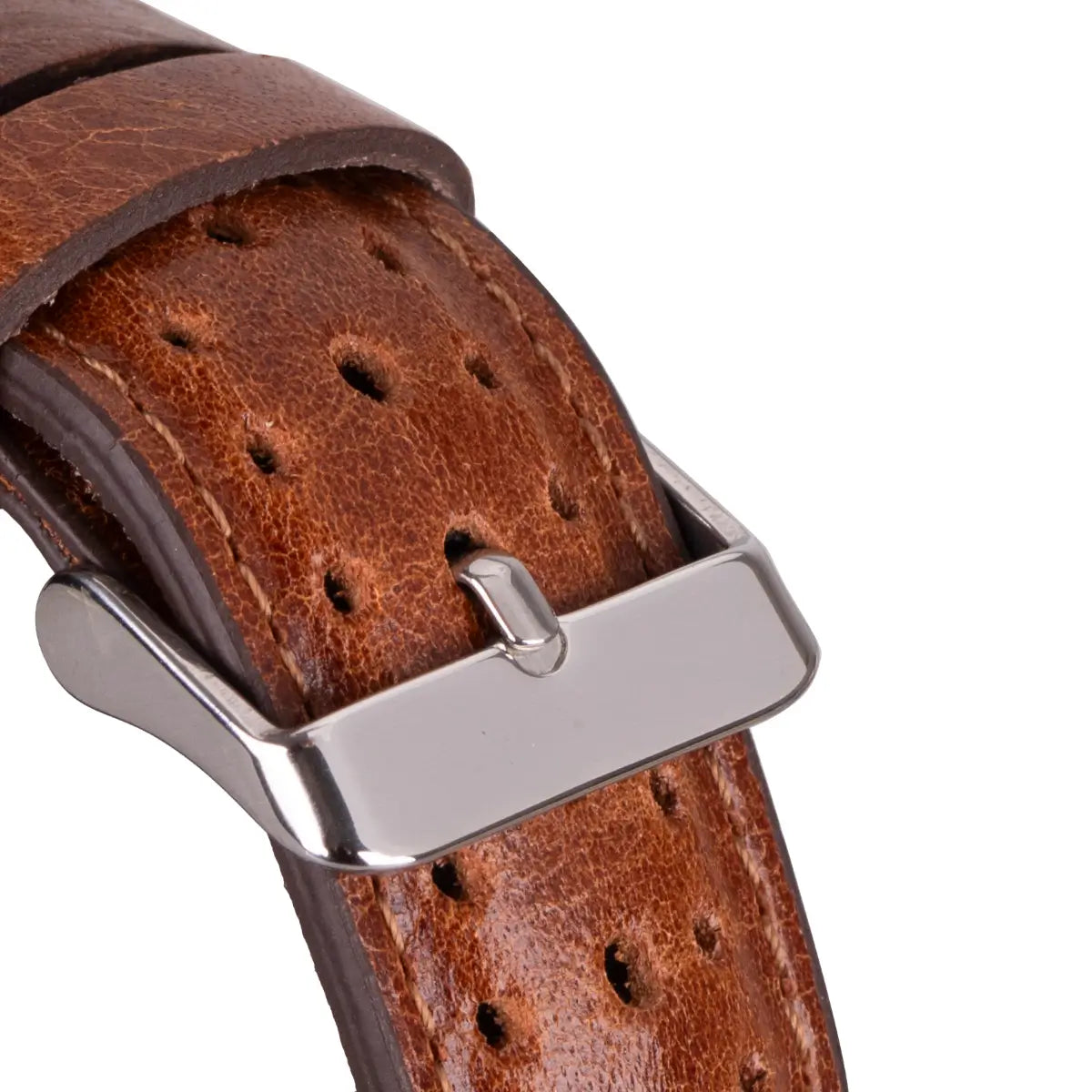 Dark Brown Leather Rally Apple Watch Band