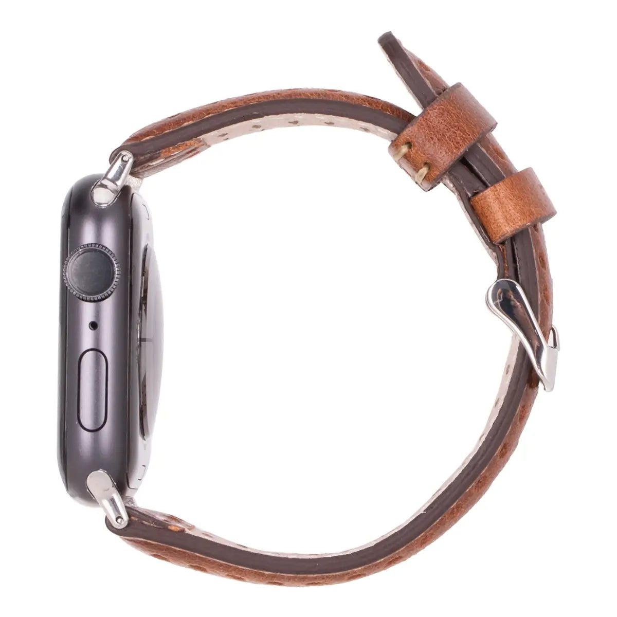 Dark Brown Leather Rally Apple Watch Band