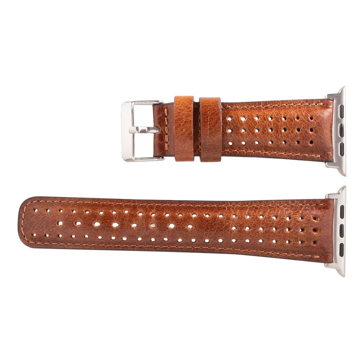 Dark Brown Leather Rally Apple Watch Band