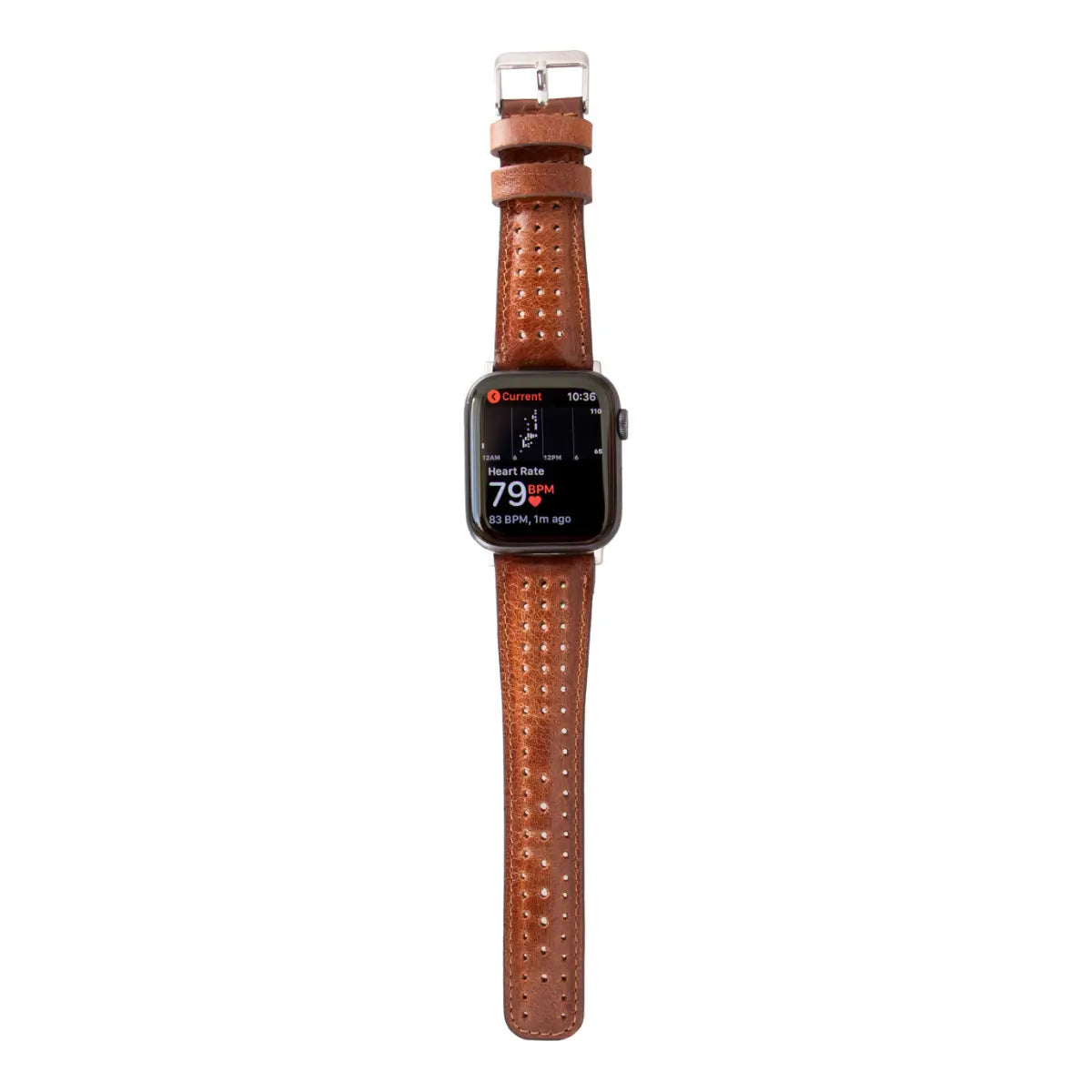 Dark Brown Leather Rally Apple Watch Band