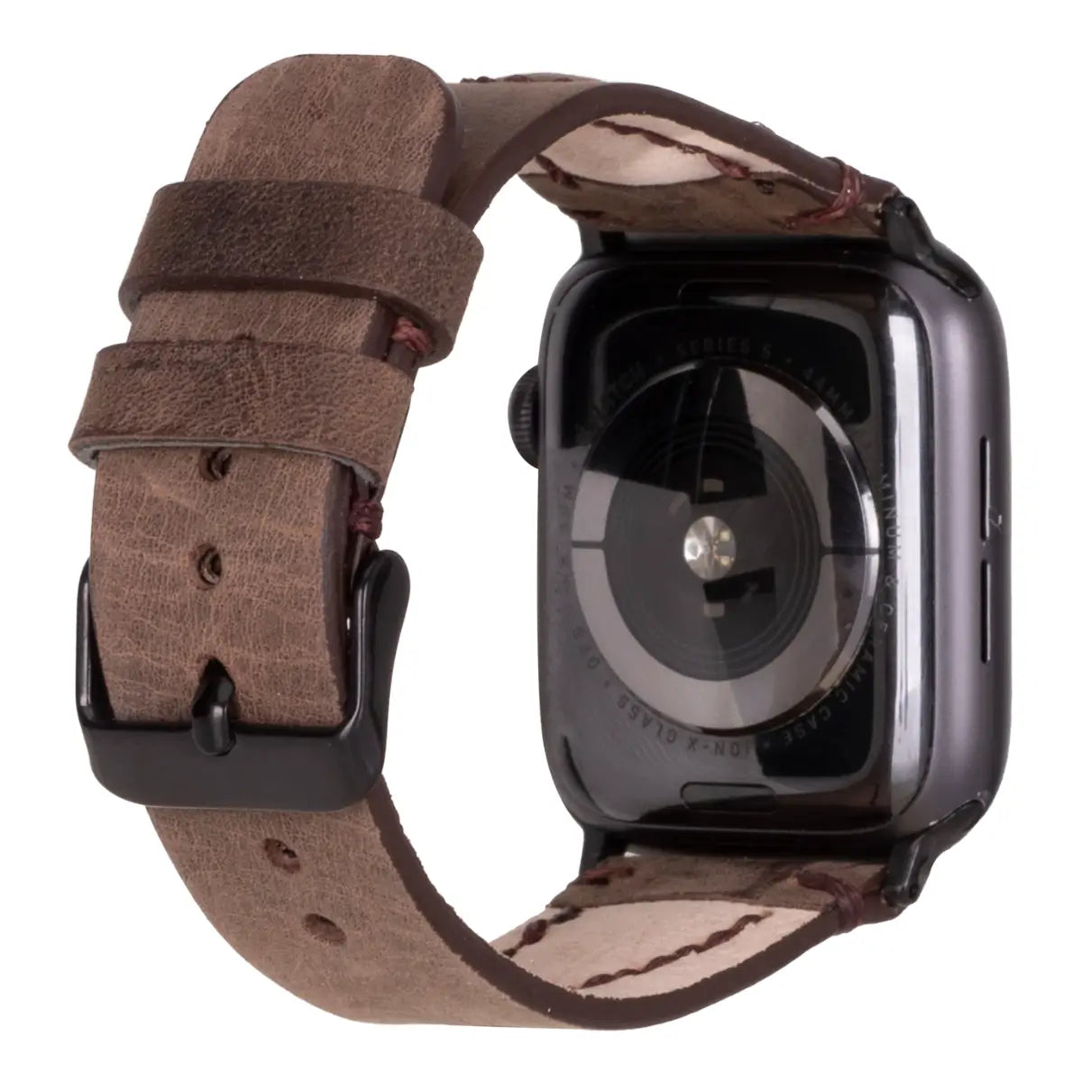 Dark Brown Leather Sport Apple Watch Band