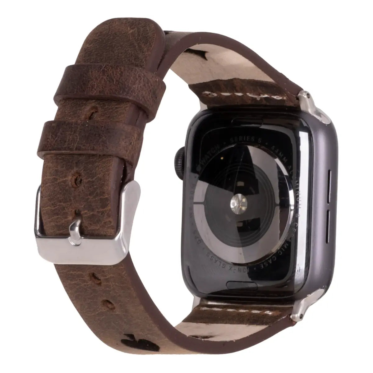 Dark Brown Leather Sport Apple Watch Band