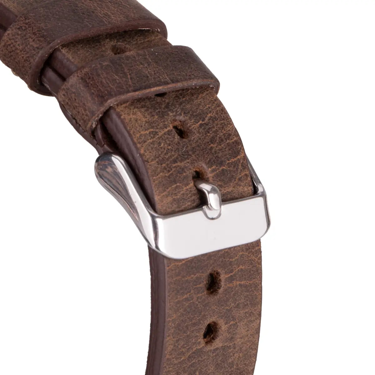Dark Brown Leather Sport Apple Watch Band