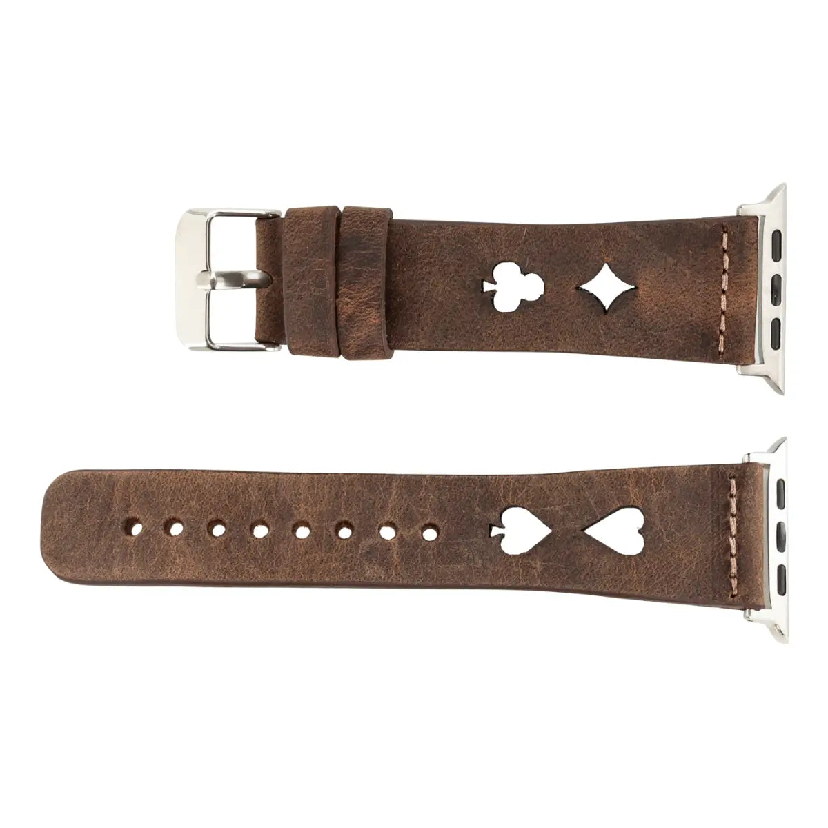 Dark Brown Leather Sport Apple Watch Band