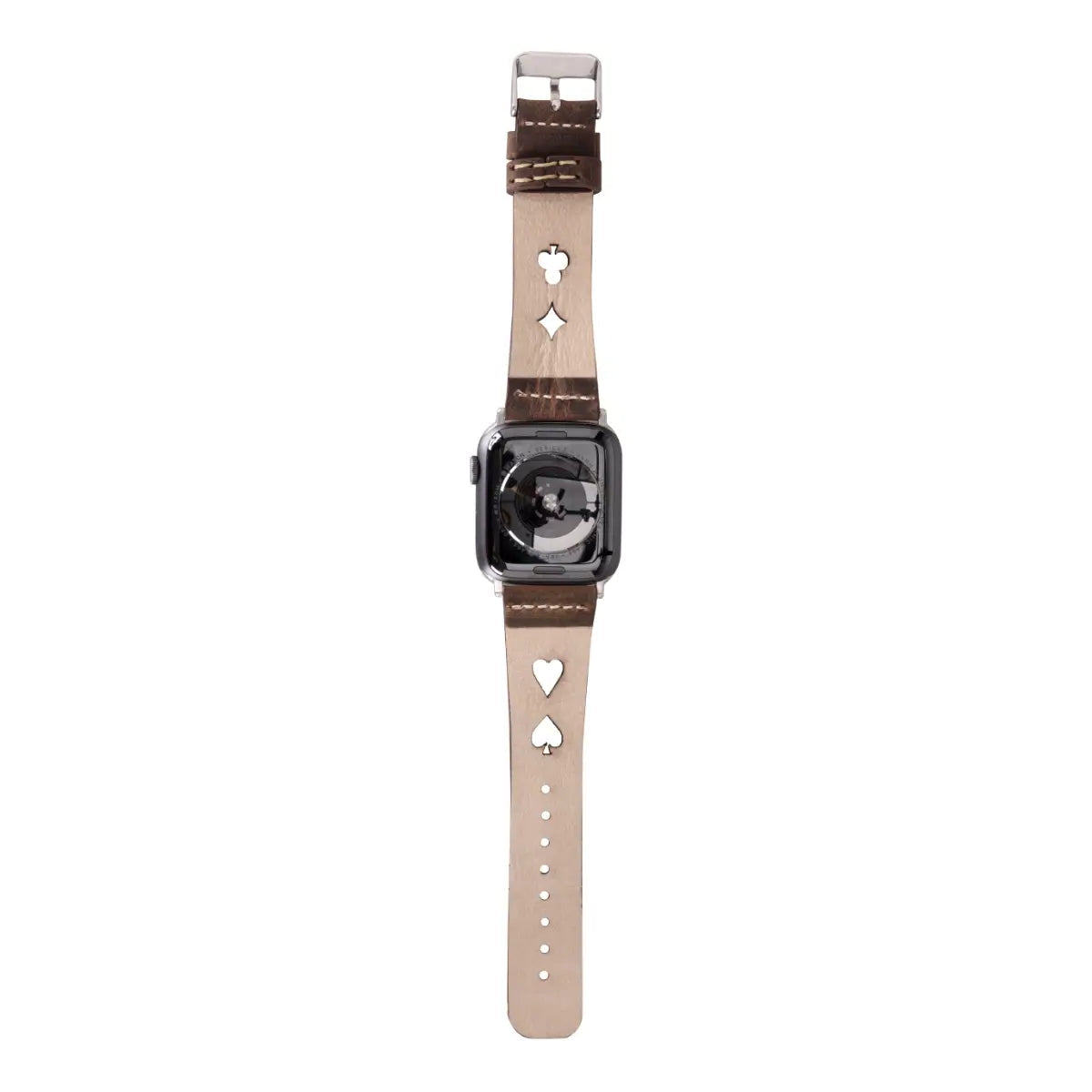 Dark Brown Leather Sport Apple Watch Band