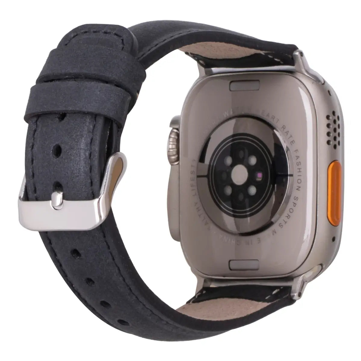 Dark Gray Leather Classic Apple Watch Band