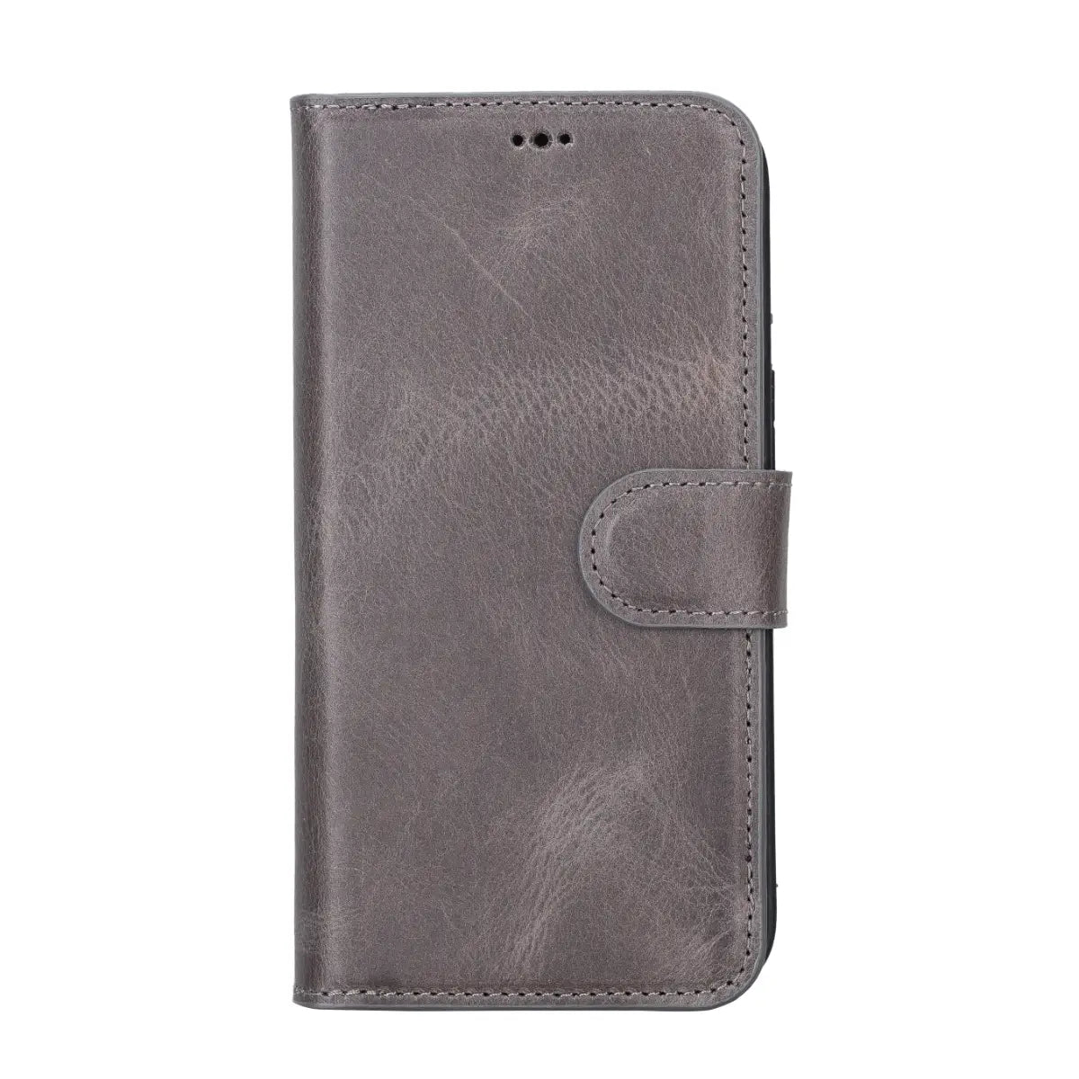 Dark Gray iPhone 13 Leather Case-O2 Leather
