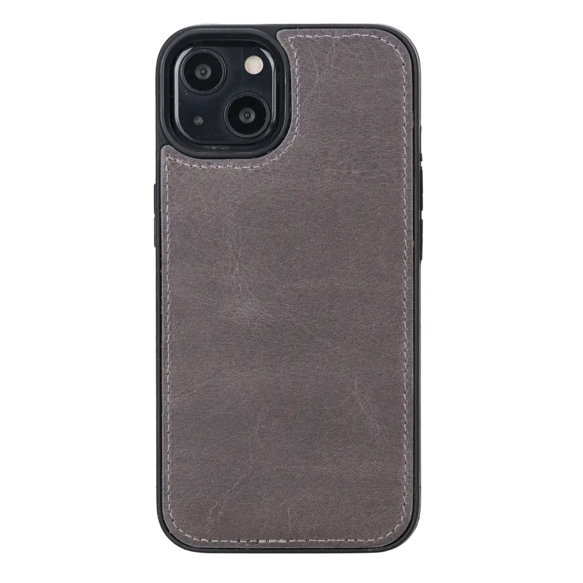 Dark Gray iPhone 13 Leather Case-O2 Leather