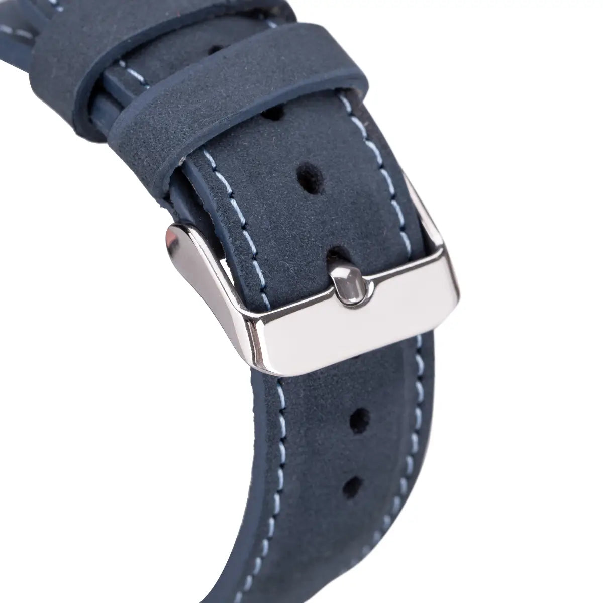 Distressed Blue Leather Classic Apple Watch Band