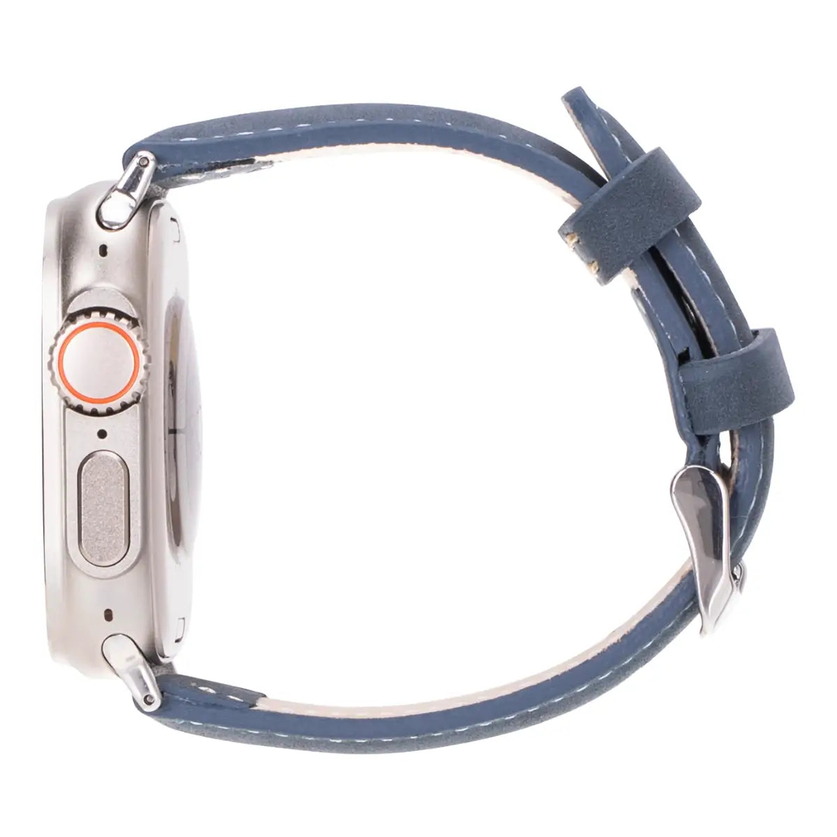Distressed Blue Leather Classic Apple Watch Band
