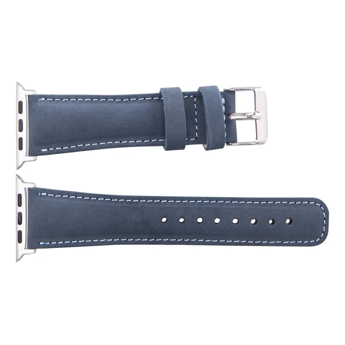 Distressed Blue Leather Classic Apple Watch Band