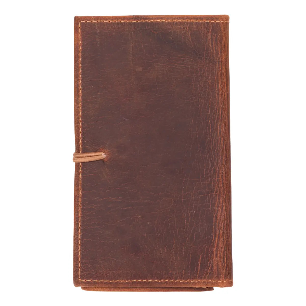 Distressed Brown Leather Cable Organizer