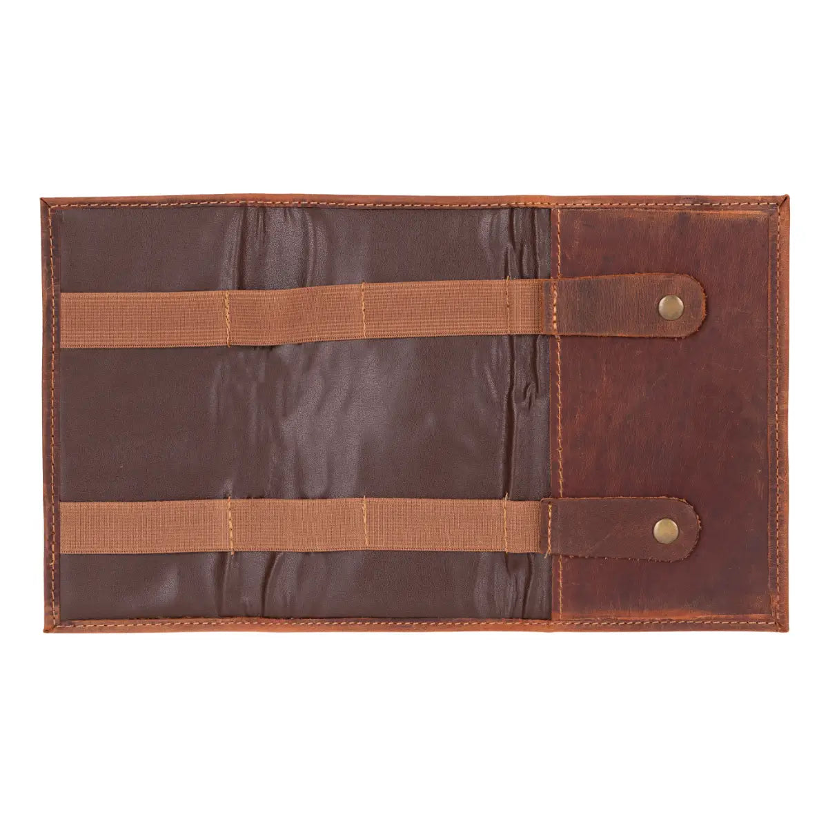 Distressed Brown Leather Cable Organizer