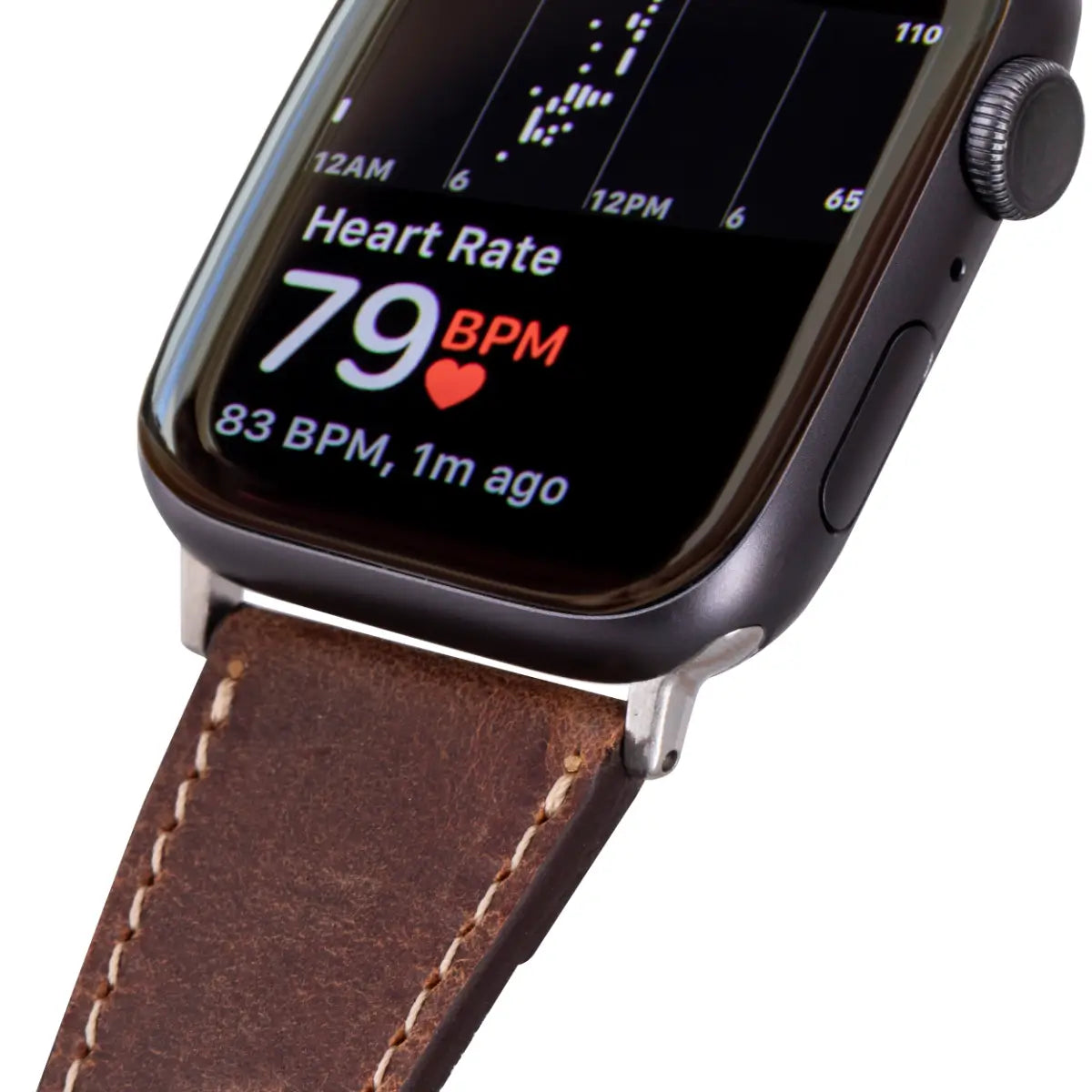 Distressed Brown Leather Double Tour Apple Watch Band