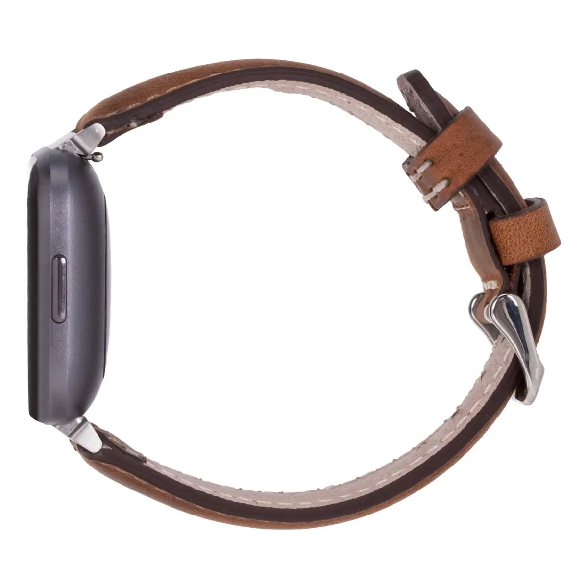 Distressed Brown Leather Fitbit Watch Band
