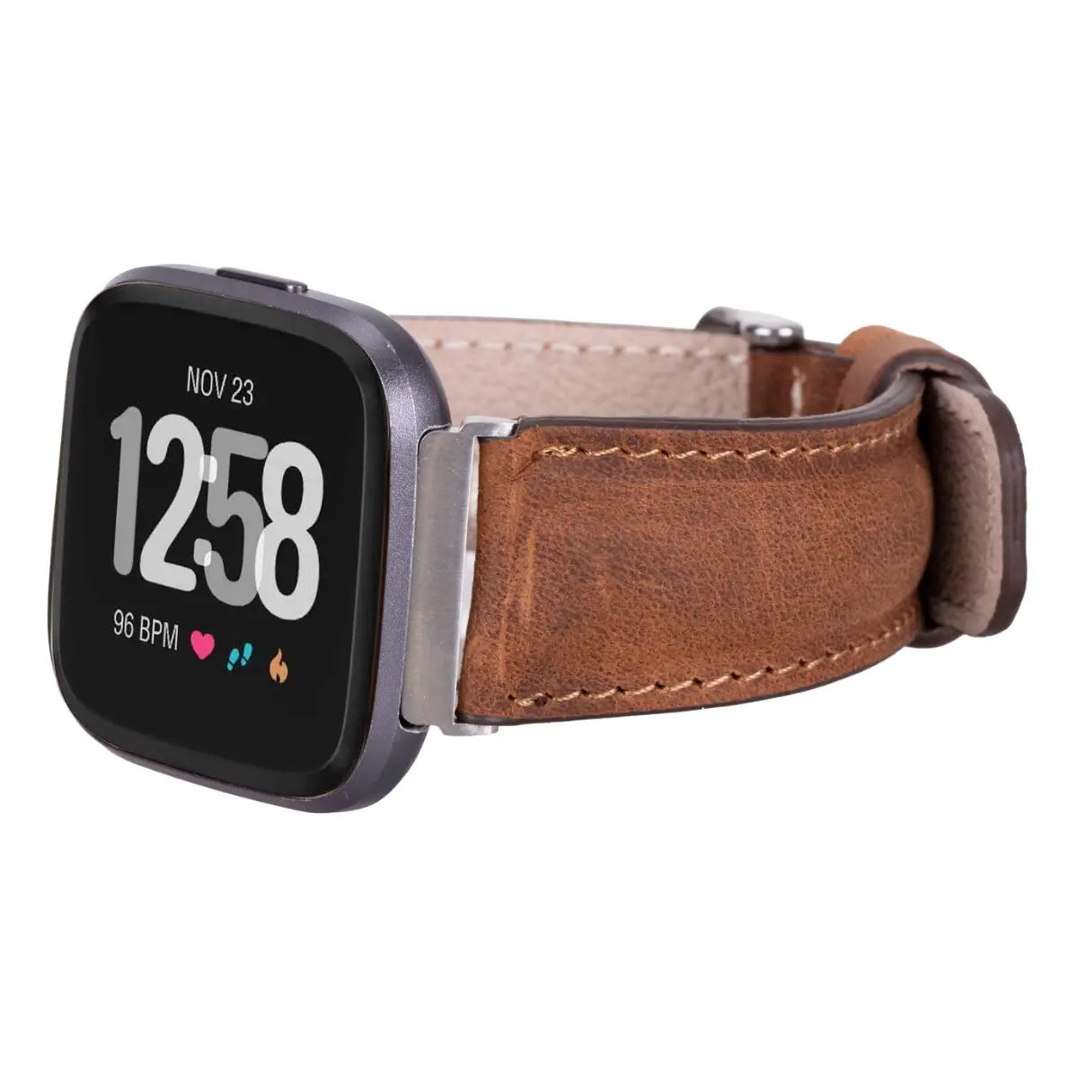 Distressed Brown Leather Fitbit Watch Band