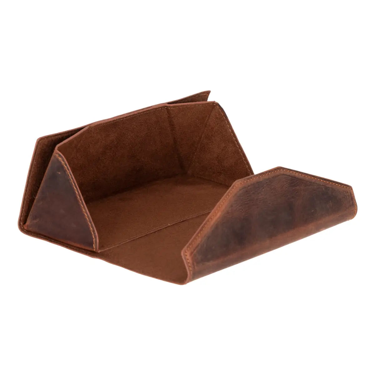 Distressed Brown Leather Glasses Case