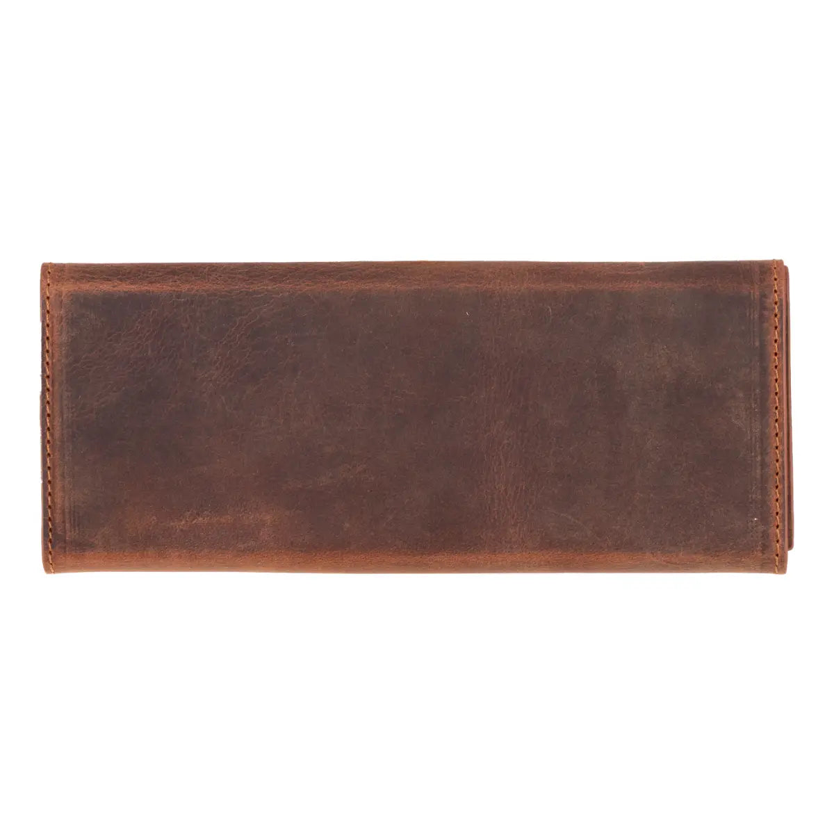 Distressed Brown Leather Glasses Case