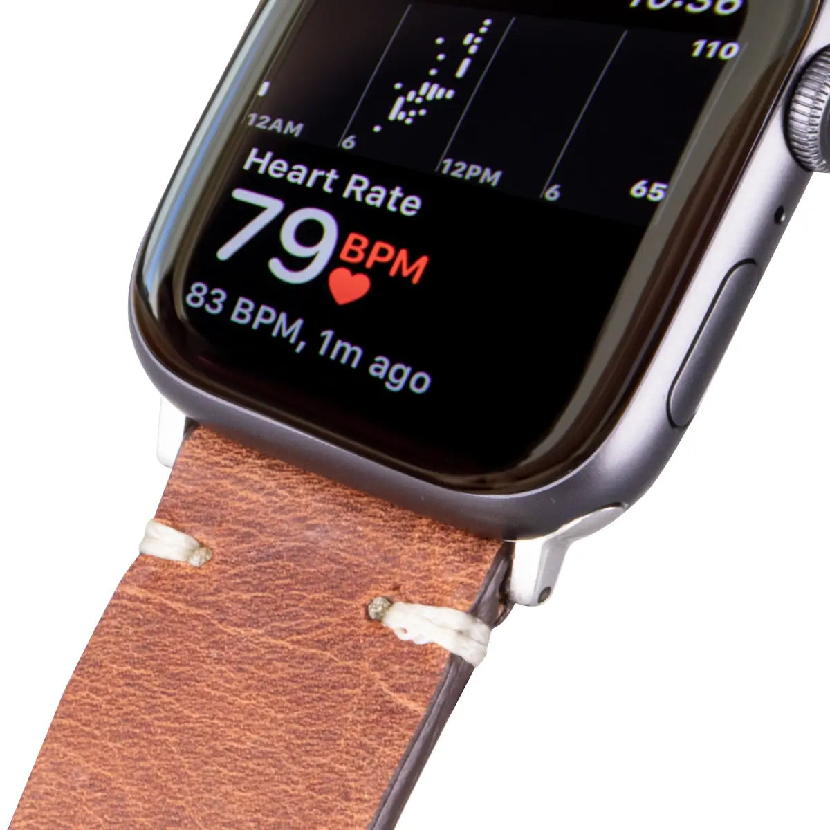 Distressed Brown Leather Mens Apple Watch Band