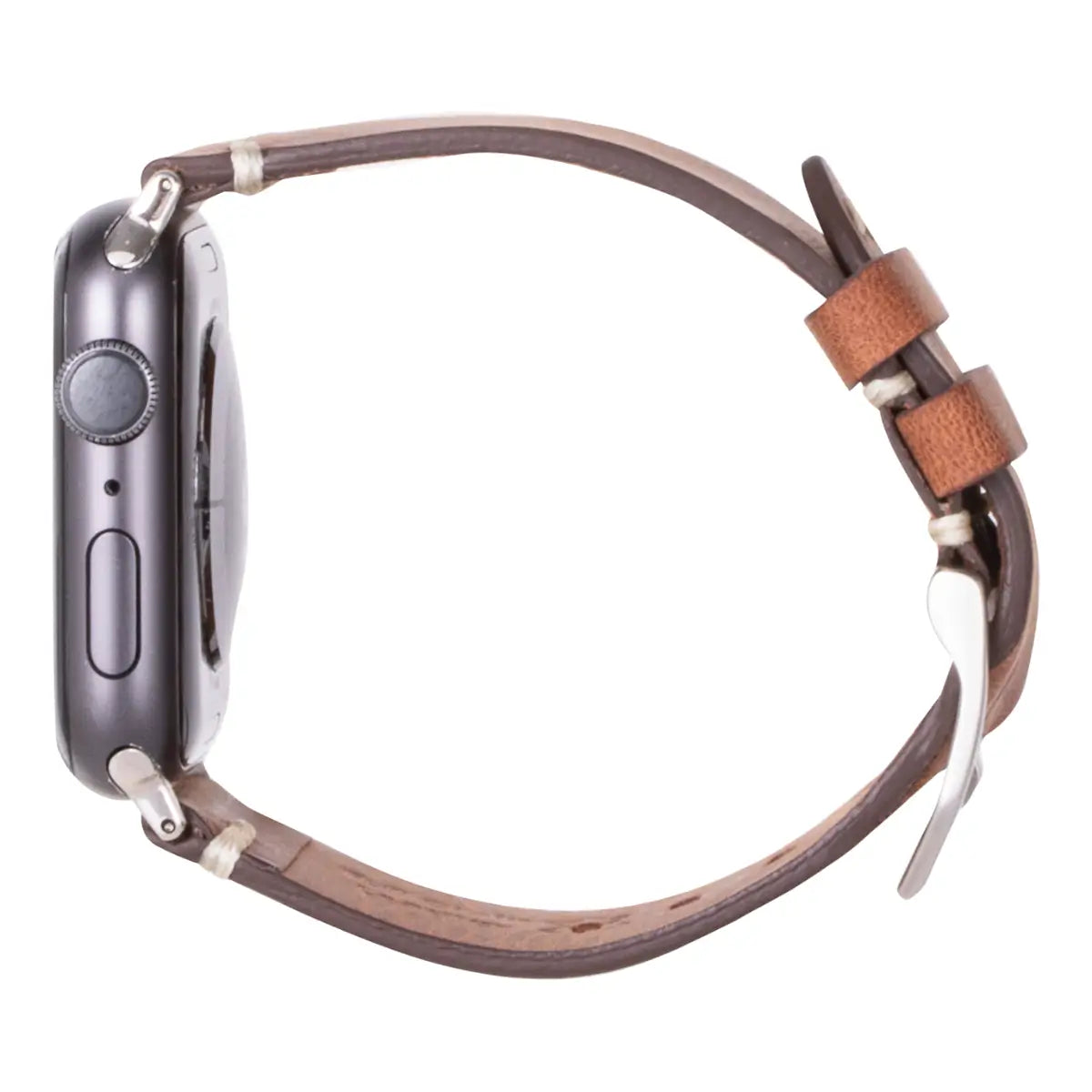 Distressed Brown Leather Mens Apple Watch Band