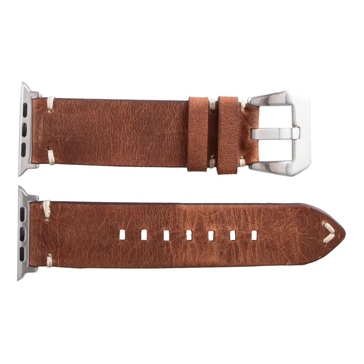 Distressed Brown Leather Mens Apple Watch Band