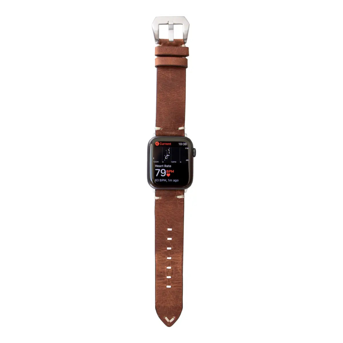 Distressed Brown Leather Mens Apple Watch Band