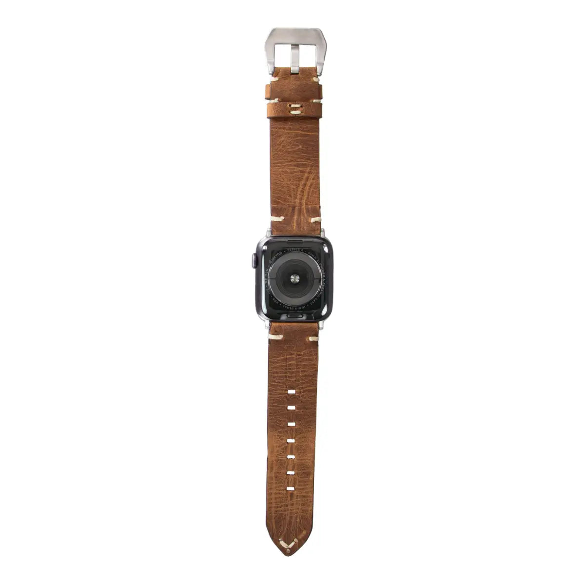 Distressed Brown Leather Mens Apple Watch Band