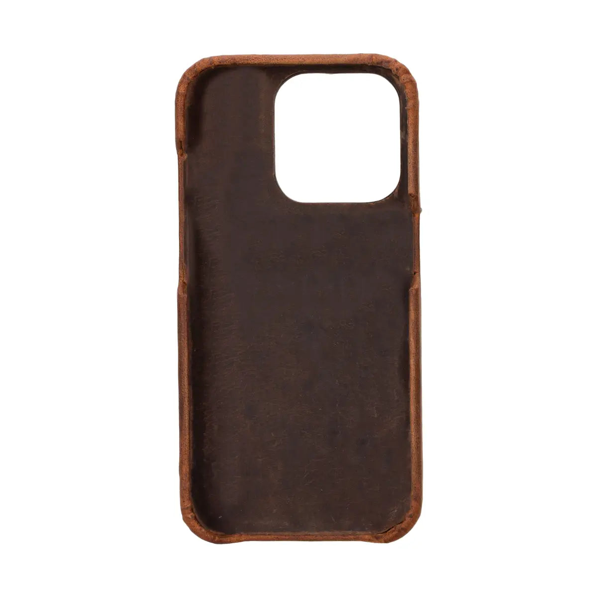 Distressed Brown Leather Prestige Wallet Case for iPhone 15 Pro