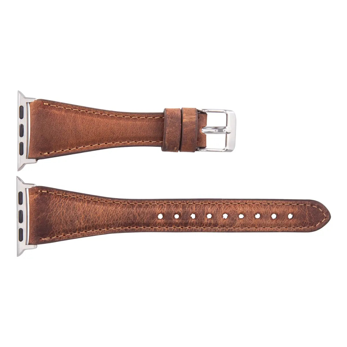 Distressed Brown Leather Slim Apple Watch Band