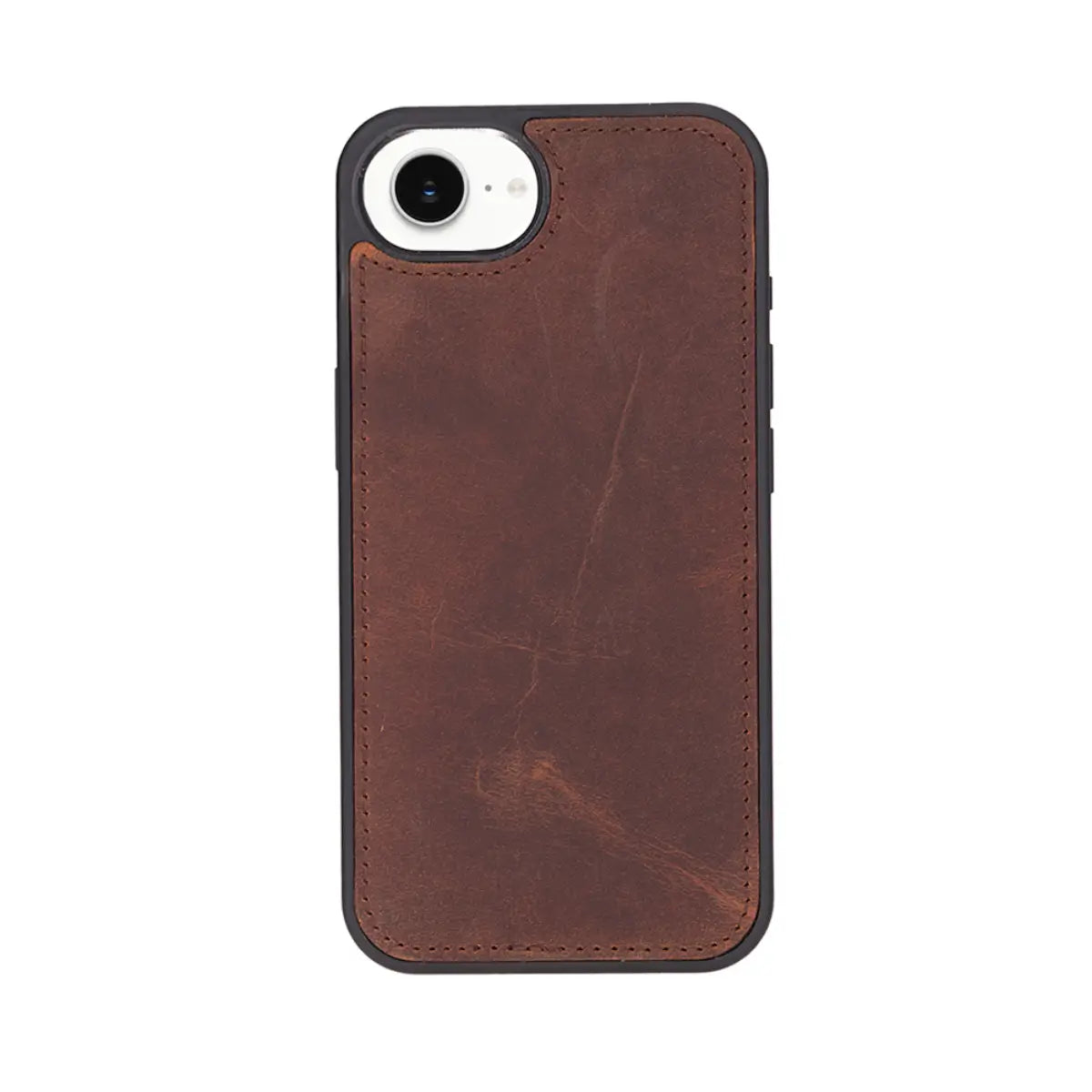 Distressed Brown Leather Wallet Case for iPhone 16e – O2 Leather