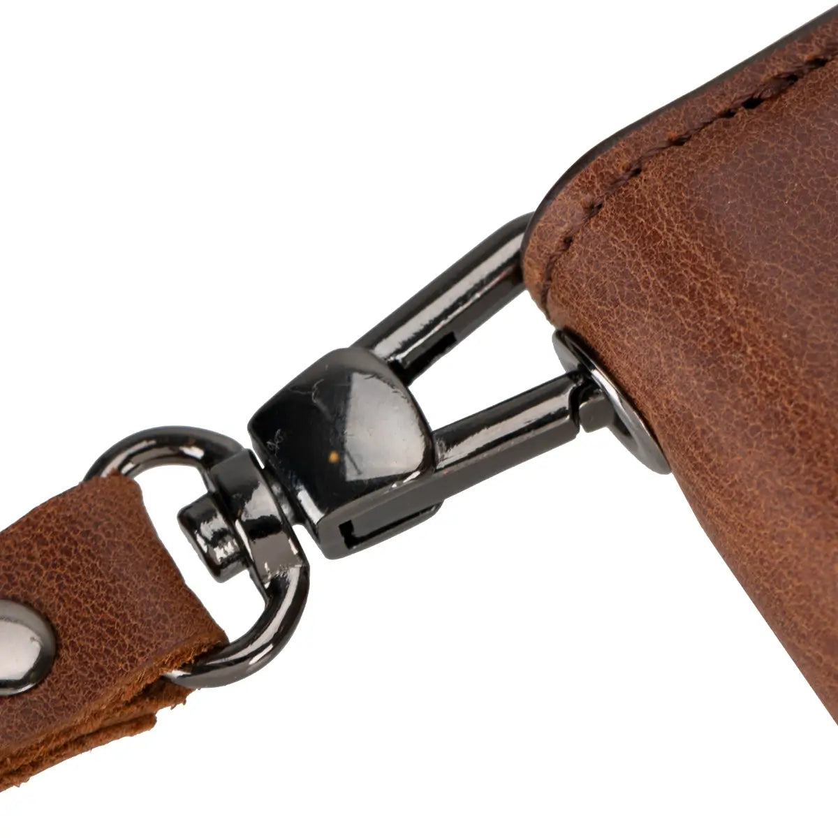 Distressed Brown Leather Wrist Strap